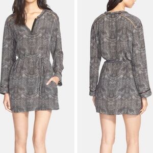 Iro Barich black and white silk shirt dress